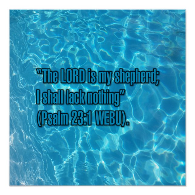 Psalm 23:1 WEBU Poster (Front)