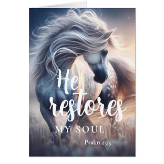 Psalm 23:3 Christian Sympathy Card
