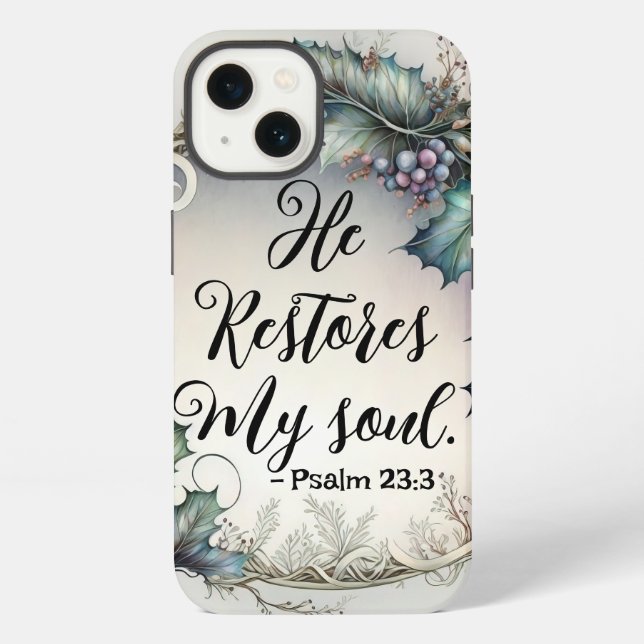 Psalm 23:3   iPhone case (Back)