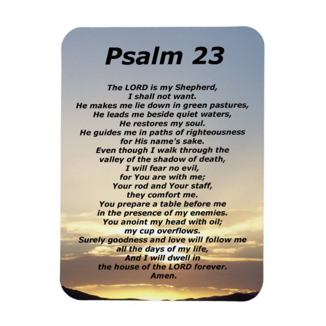 Psalm 23 (3) magnet (Vertical)