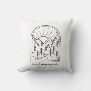Psalm 23 3 Refreshes Soul Christian Bible Verse Cushion