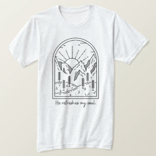 Psalm 23 3 Refreshes Soul Christian Bible Verse T-Shirt