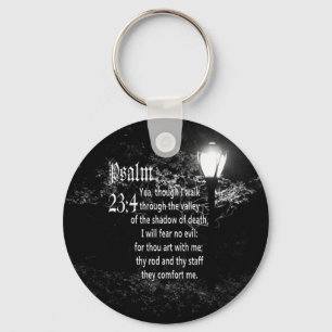 Psalm 23:4  Bible Verse Custom Christian Gift Key Ring