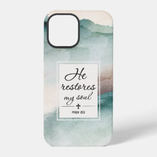 Psalm 23"4 He Restores My Soul Cross iPhone 12 Pro Case