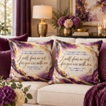 Psalm 23 4 I Will Fear No Evil Scripture Purple Go