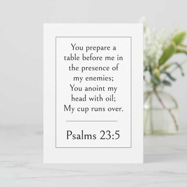 Psalm 23:5 Bible Verse, Encouraging Scripture Invitation (Standing Front)