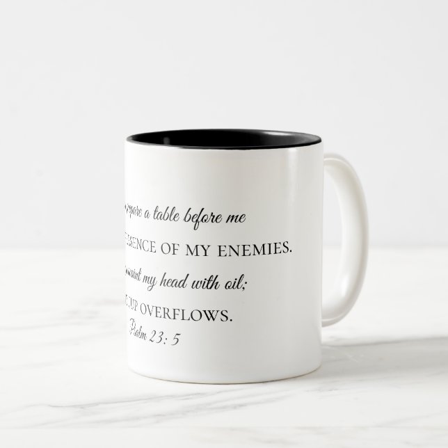 Psalm 23:5 Coffee Mug (Front Right)