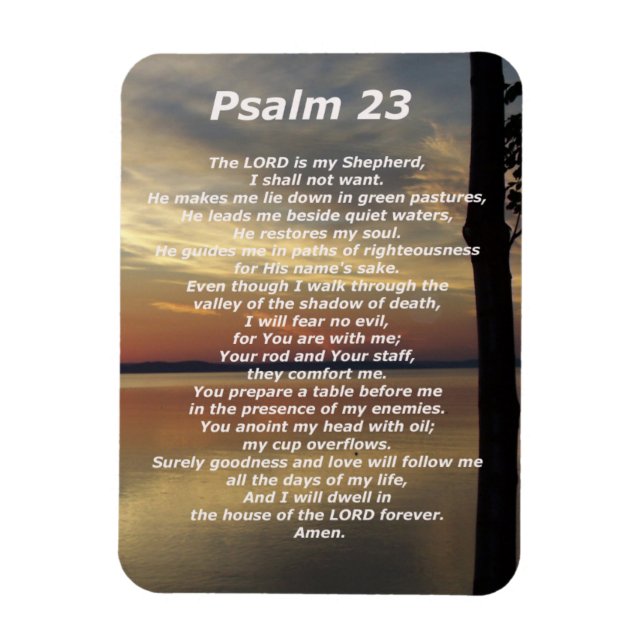 Psalm 23  (5) magnet (Vertical)