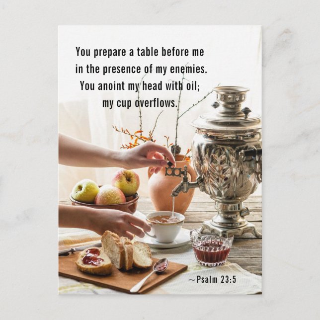 Psalm 23:5 You Prepare a Table Before Me Postcard (Front)