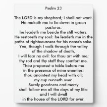 Psalm 23 8x10 Tabletop Photo Plaque
