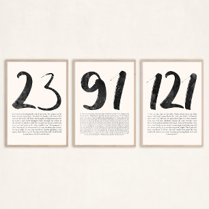 Psalm 23, 91 & 121 Wall Art Set - Scripture Prints