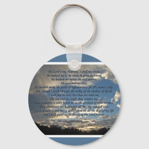 Psalm 23 Beautiful Bible Verse Christian Key Ring