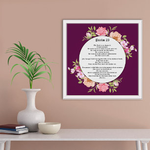 Psalm 23 Bible Scripture Gicleé Poster