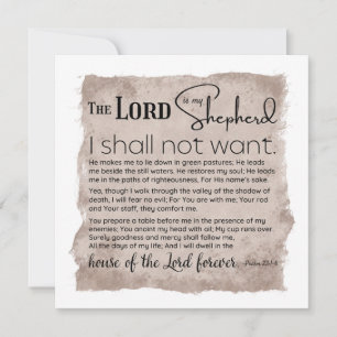 Psalm 23 Bible Scripture Vintage Paper