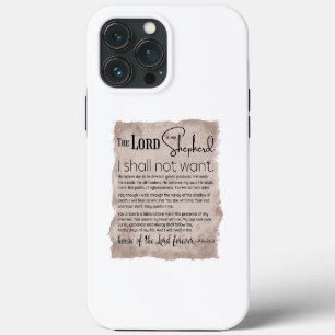 Psalm 23 Bible Scripture Vintage Paper iPhone 13 Pro Max Case