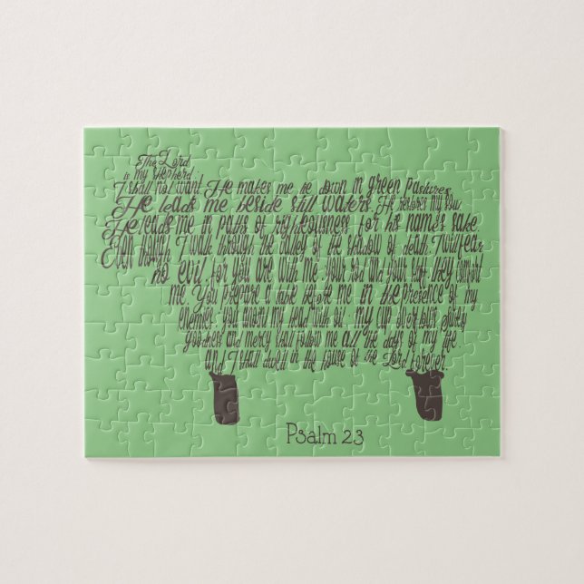 Psalm 23 Bible Verse Jigsaw Puzzle (Horizontal)
