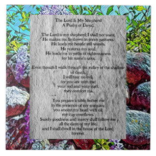 Psalm 23 biblical quote tile