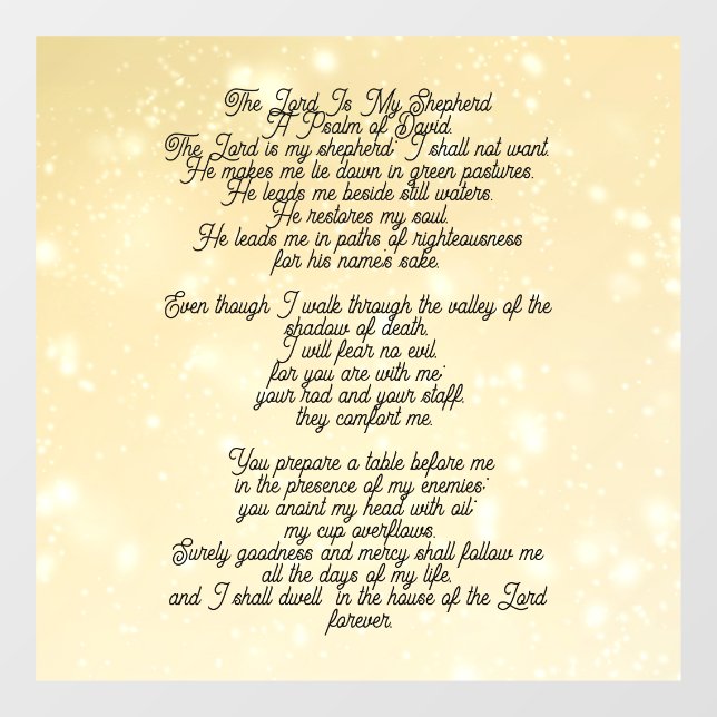 Psalm 23 biblical quotes (Sheet)