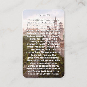 Psalm 23 Castle Memorial Prayer Card