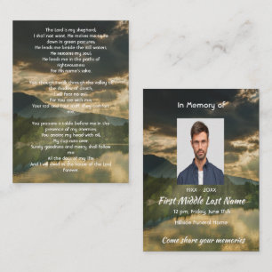 Psalm 23 Celebration of Life Service  Business Card
