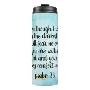Psalm 23 Celestial Blue Abstract Thermal Tumbler