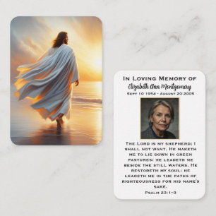 Psalm 23 Customizable Funeral Memorial Card