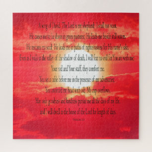 Psalm 23, Fire Sky, 676 pieces - Difficult Puzzle