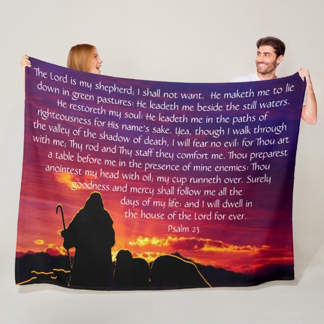 Psalm 23   fleece blanket (In Situ)