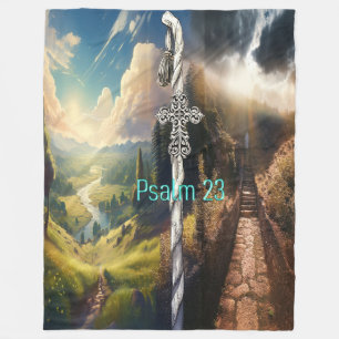 Psalm 23 fleece blanket