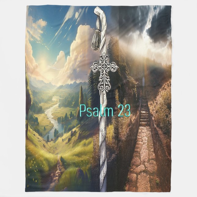 Psalm 23 fleece blanket (Front)