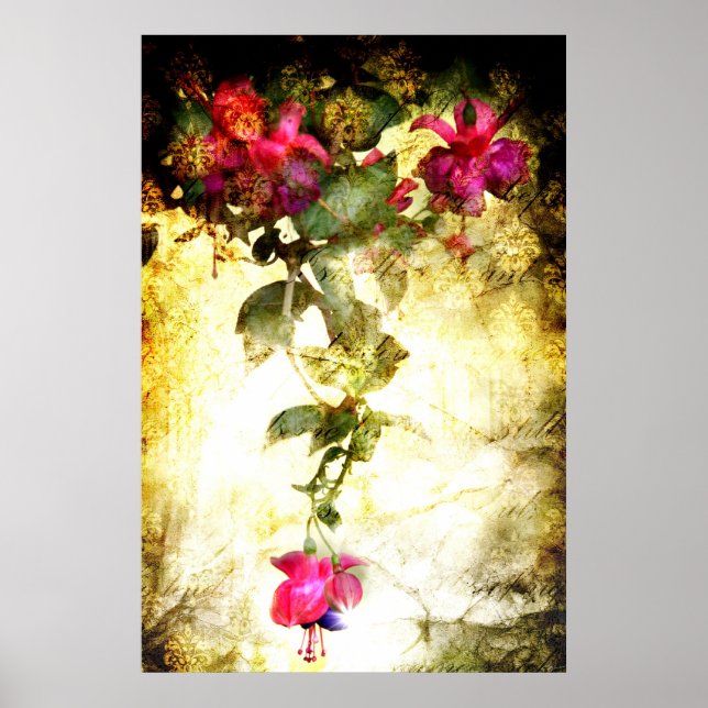 Psalm 23 (Floral Art Poster) Poster (Front)