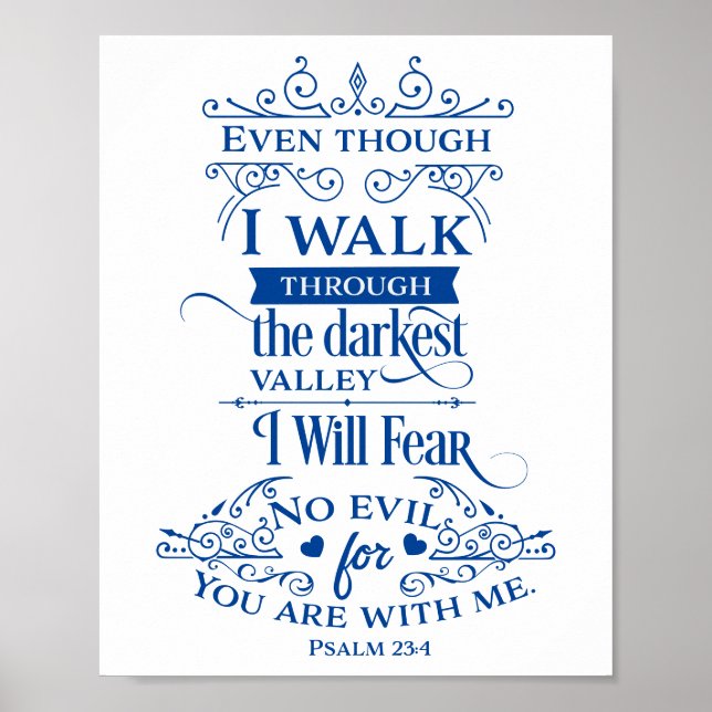 Psalm 23 - I Will Fear No Evil Poster (Front)