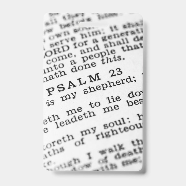 Psalm 23 ID badge (Front)