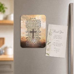 Psalm 23 Illuminated Cross  Magnet