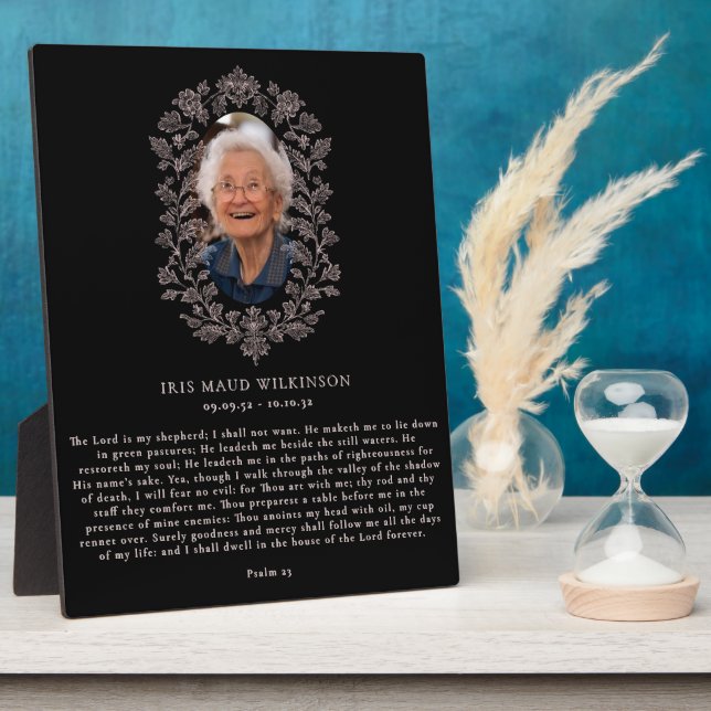 Psalm 23 In Loving Memory Plaque (Side)