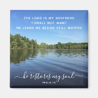 Psalm 23 Inspiring Landscape Photography Magnet