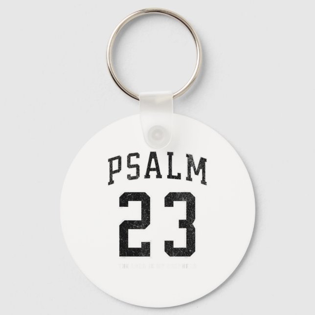 Psalm 23 Jersey  Key Ring (Front)