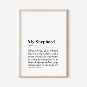 Psalm 23 KJV The Lord is my Shepherd  Poster