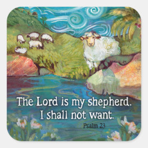 Psalm 23, Lord is my Shepherd sticker