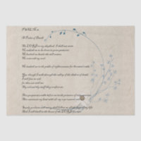 Psalm 23 Lord's Prayer Wildflower Tissue Paper