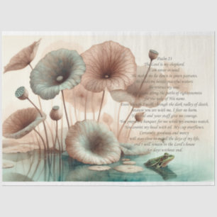 Psalm 23 Lotus, Frog Pond Decoupage Tissue Paper