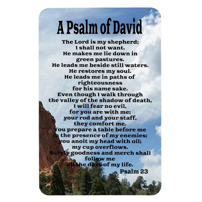 Psalm 23 magnet (Vertical)