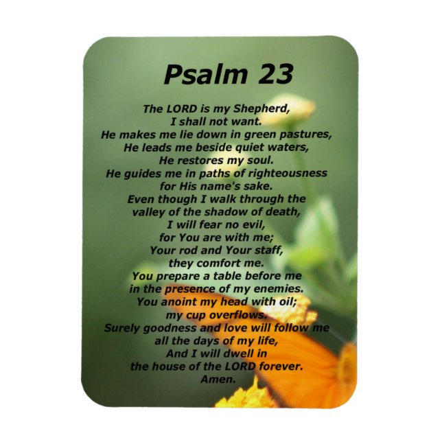 Psalm 23 magnet (Vertical)