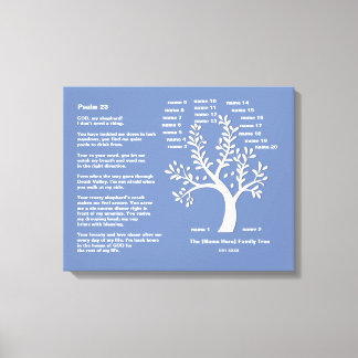 Psalm 23 MSG | Family Tree Canvas Art