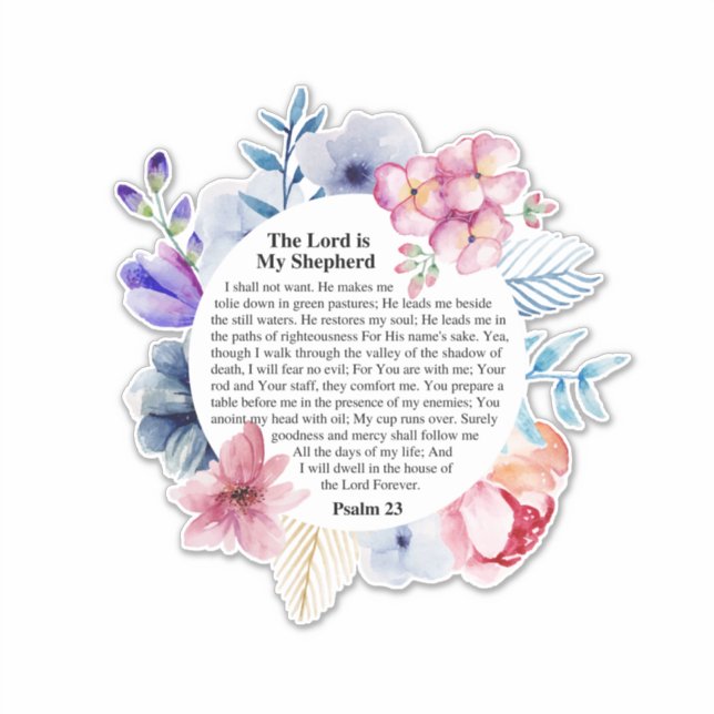 Psalm 23 NKJV The Lord is My Shepherd  (Front)