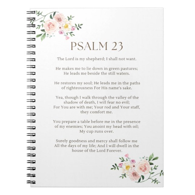 Psalm 23 NKJV The Lord is My Shepherd Notebook (Front)
