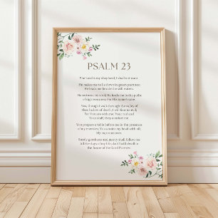 Psalm 23 NKJV The Lord is My Shepherd Poster