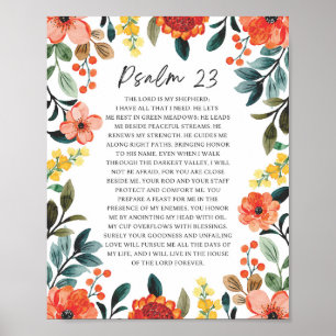 Psalm 23 NKJV The Lord is My Shepherd Poster