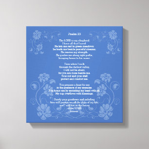 Psalm 23 NLT, Canvas Print