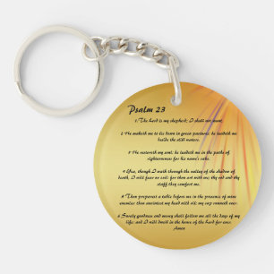 Psalm 23 personalised keychain